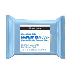 Neutrogena Makeup Remover Wipes - Ultra Soft Micellar Facial Cleansing - Fragrance Free - 25ct: Hypoallergenic, Dye-Free