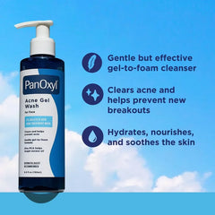 PanOxyl Acne Gel Wash for Face with 2% Salicylic Acid - 6.5 fl oz: Paraben-Free, Hypoallergenic, Sulfate-Free