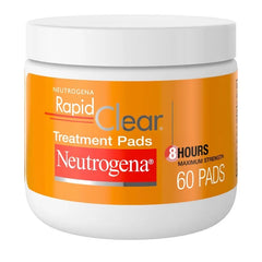 Neutrogena Rapid Clear Maximum Strength Acne Face Pads for Acne-Prone Skin - 60 ct: Salicylic Acid, Aluminum-Free