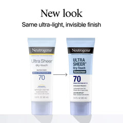 Neutrogena Ultra Sheer Sunscreen - SPF 70 - 2pk/6 fl oz: Noncomedogenic, BPA-Free, PABA-Free, Travel Size
