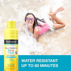 Neutrogena Beach Defense Kids' Sunscreen Spray - SPF70 - 6.5oz: Whole Body, Contains Vitamin E, Oxybenzone-Free, Citrus Scent