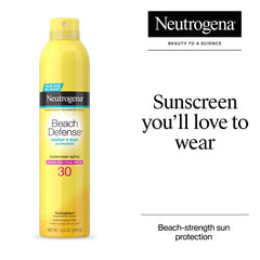 Neutrogena Beach Defense Sunscreen Spray - SPF 30 - 8.5oz: Whole Body Application, Paraben-Free, Scented