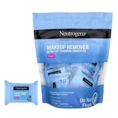 Neutrogena Makeup Remover Wipes - Ultra Soft Micellar Facial Cleansing - Singles - 20ct: Paraben-Free, Alcohol-Free, Suitable for Sensitive Skin