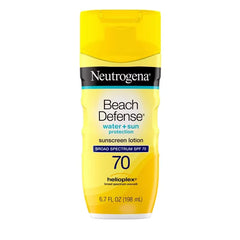 Neutrogena Beach Defense Sunscreen Lotion - SPF 70 - 6.7 fl oz: Oil-Free, PABA-Free, Oxybenzone-Free, Face & Whole Body