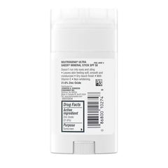 Neutrogena Mineral Ultra Sheer Face and Body Sunscreen Stick - SPF 50 - 1.5oz: With Vitamin E, Paraben-Free, Sulfate-Free, Noncomedogenic