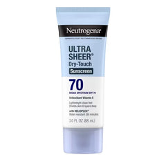 Neutrogena Ultra Sheer Dry Touch Sunscreen Lotion, SPF 70 - 3 fl oz: Noncomedogenic, PABA-Free, Face & Body Use