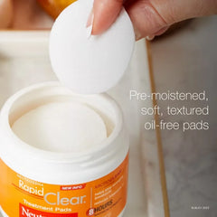 Neutrogena Rapid Clear Maximum Strength Acne Face Pads for Acne-Prone Skin - 60 ct: Salicylic Acid, Aluminum-Free