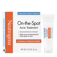 Neutrogena On-The-Spot Acne Treatment with Benzoyl Peroxide - 0.75oz: Facial Cream, Noncomedogenic, Oil-Free, For Normal to Oily Skin