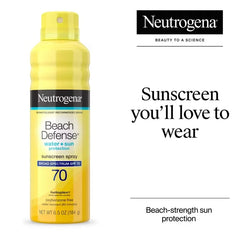 Neutrogena Beach Defense Sunscreen Spray - SPF 70 - 6.5oz: Sun Protection for Face, Whole Body & Neck, PABA-Free