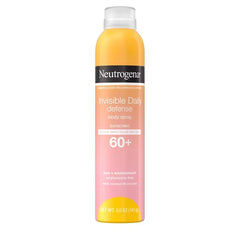 Neutrogena Invisible Daily Defense Sunscreen Spray - SPF 60 - 5oz: Oxybenzone-Free, Face & Body Application, Unscented