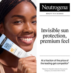 Neutrogena Ultra Sheer Invisible Gel Facial Sunscreen - Water Resistant - SPF 40 - Travel Size - 1.7 fl oz