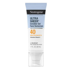 Neutrogena Ultra Sheer Invisible Gel Facial Sunscreen - Water Resistant - SPF 40 - Travel Size - 1.7 fl oz
