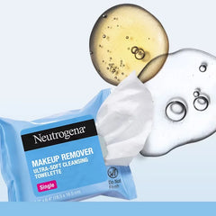 Neutrogena Makeup Remover Wipes - Ultra Soft Micellar Facial Cleansing - Singles - 20ct: Paraben-Free, Alcohol-Free, Suitable for Sensitive Skin