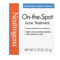 Neutrogena On-The-Spot Acne Treatment with Benzoyl Peroxide - 0.75oz: Facial Cream, Noncomedogenic, Oil-Free, For Normal to Oily Skin